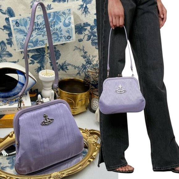 Vivienne Westwood Handbags - 🆕 VIVIENNE WESTWOOD 🧿 NWOT Vivienne's Moire Leather Clutch Bag, AUTHENTIC